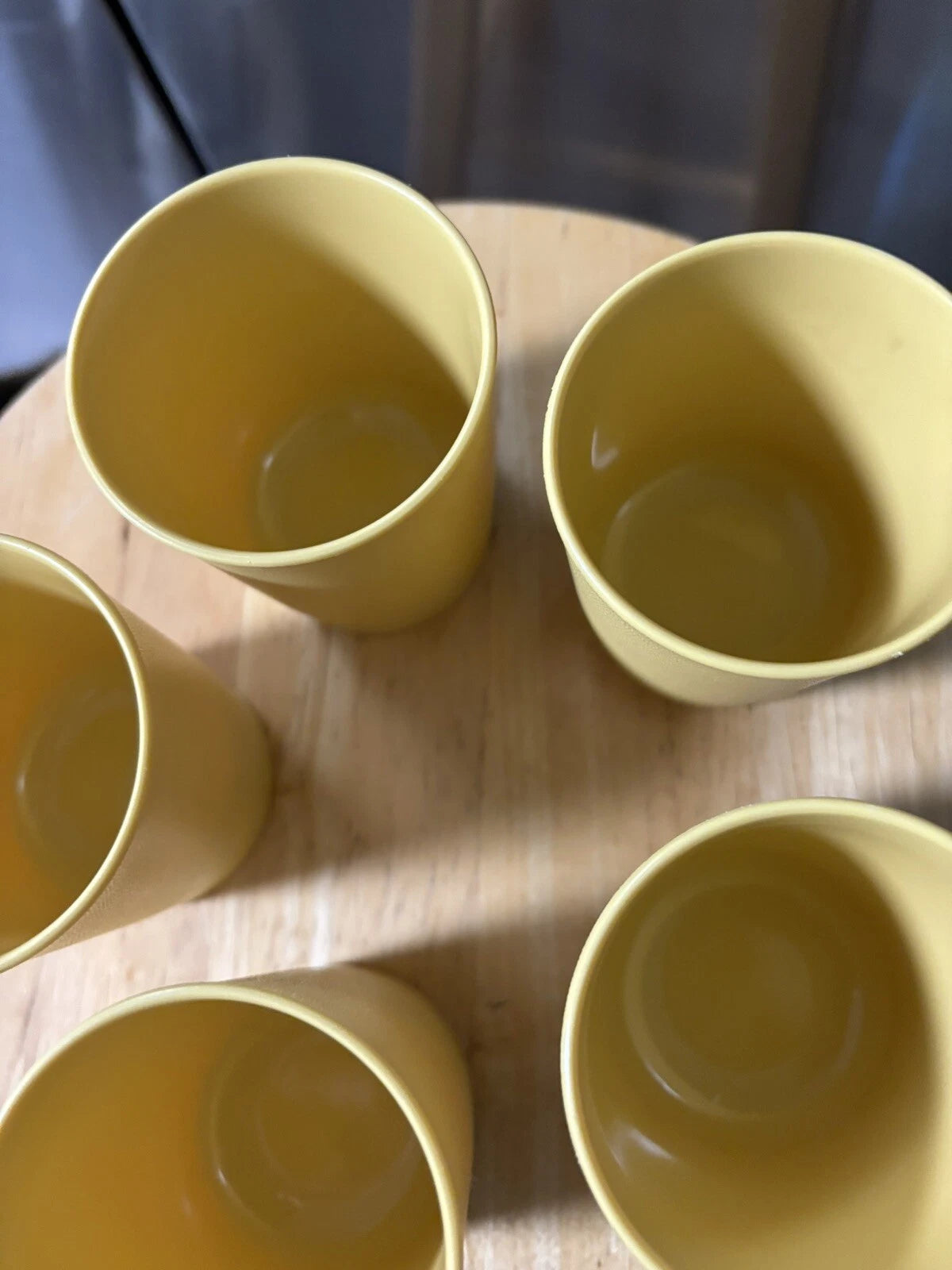 5 Vintage Harvest Gold Tan TUPPERWARE 6 oz Tumblers Cups #1251 no Lids | eBay