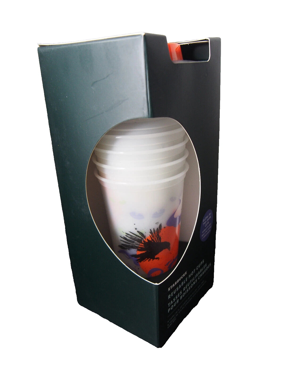 NIB Starbucks Halloween 2022 Set Of 6 Reusable Glow In The Dark Hot Cups Limited | eBay