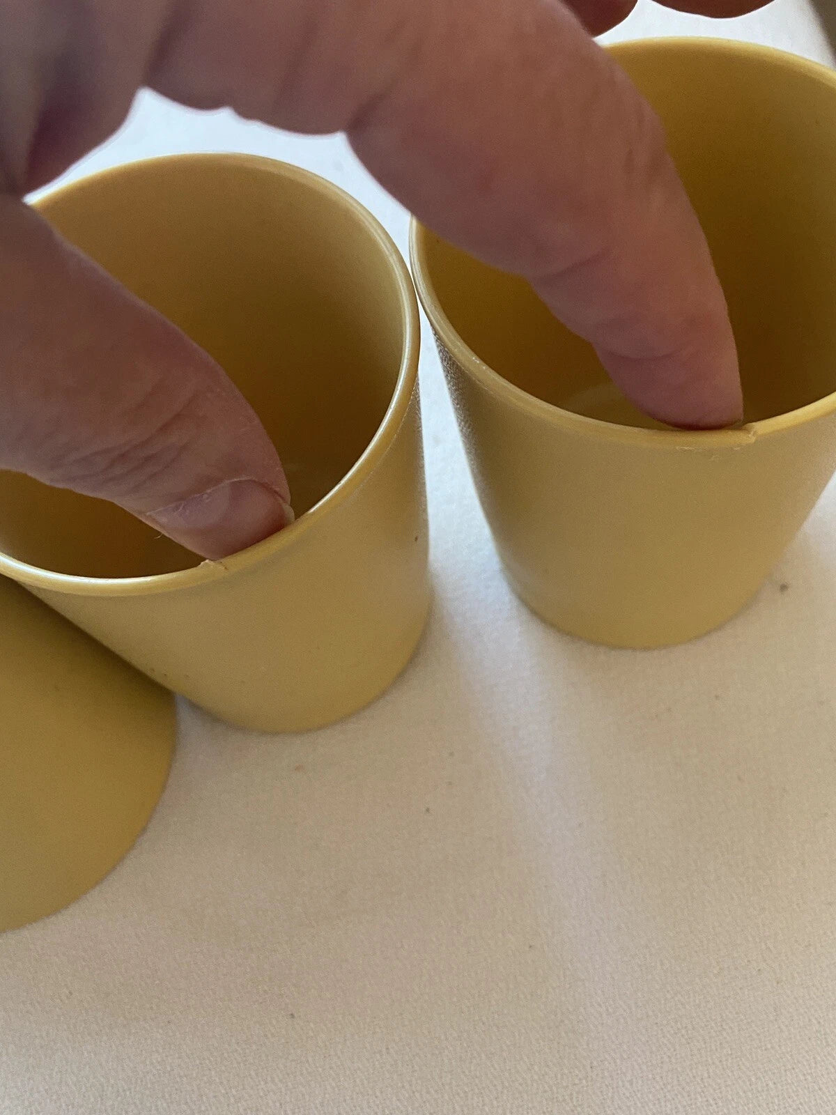 Vintage Tupperware (Set of 4) Harvest Gold 6 oz Tumblers Cups #1251 Retro READ | eBay