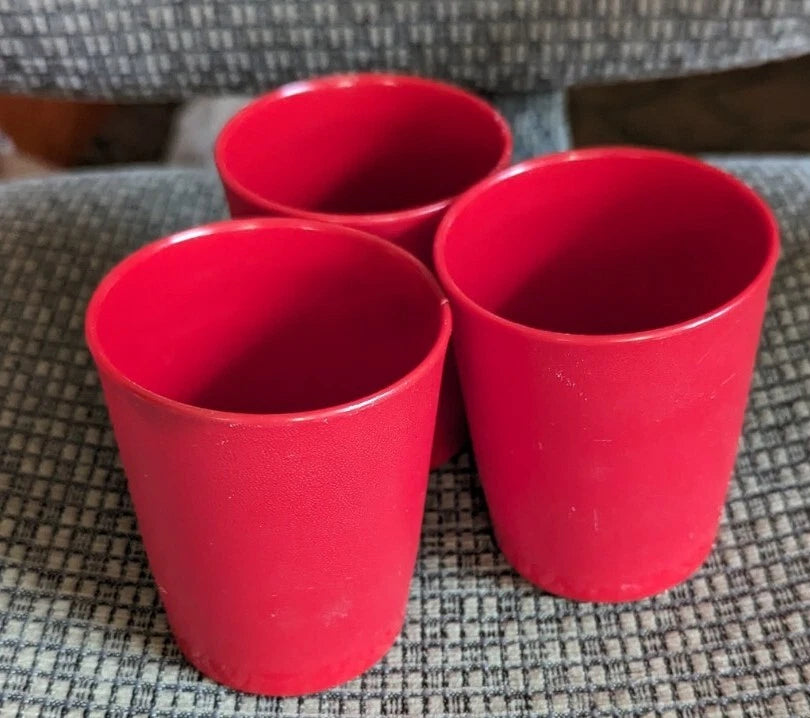 VINTAGE TUPPERWARE Red 6 oz. Juice Tumbler's/ # 1251/ 3.5"Tall | eBay
