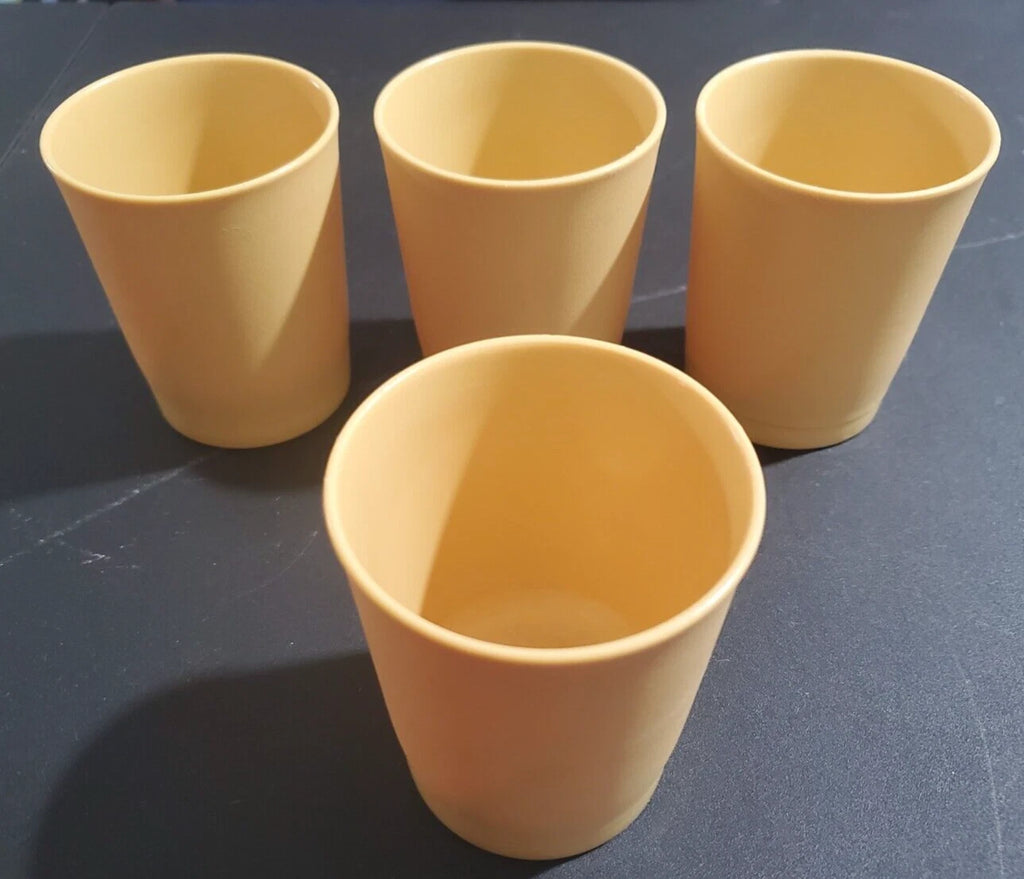 Tupperware 6 oz. Kids' Juice Cups Tumblers #1251 Set of 4 VTG Gold Yellow | eBay