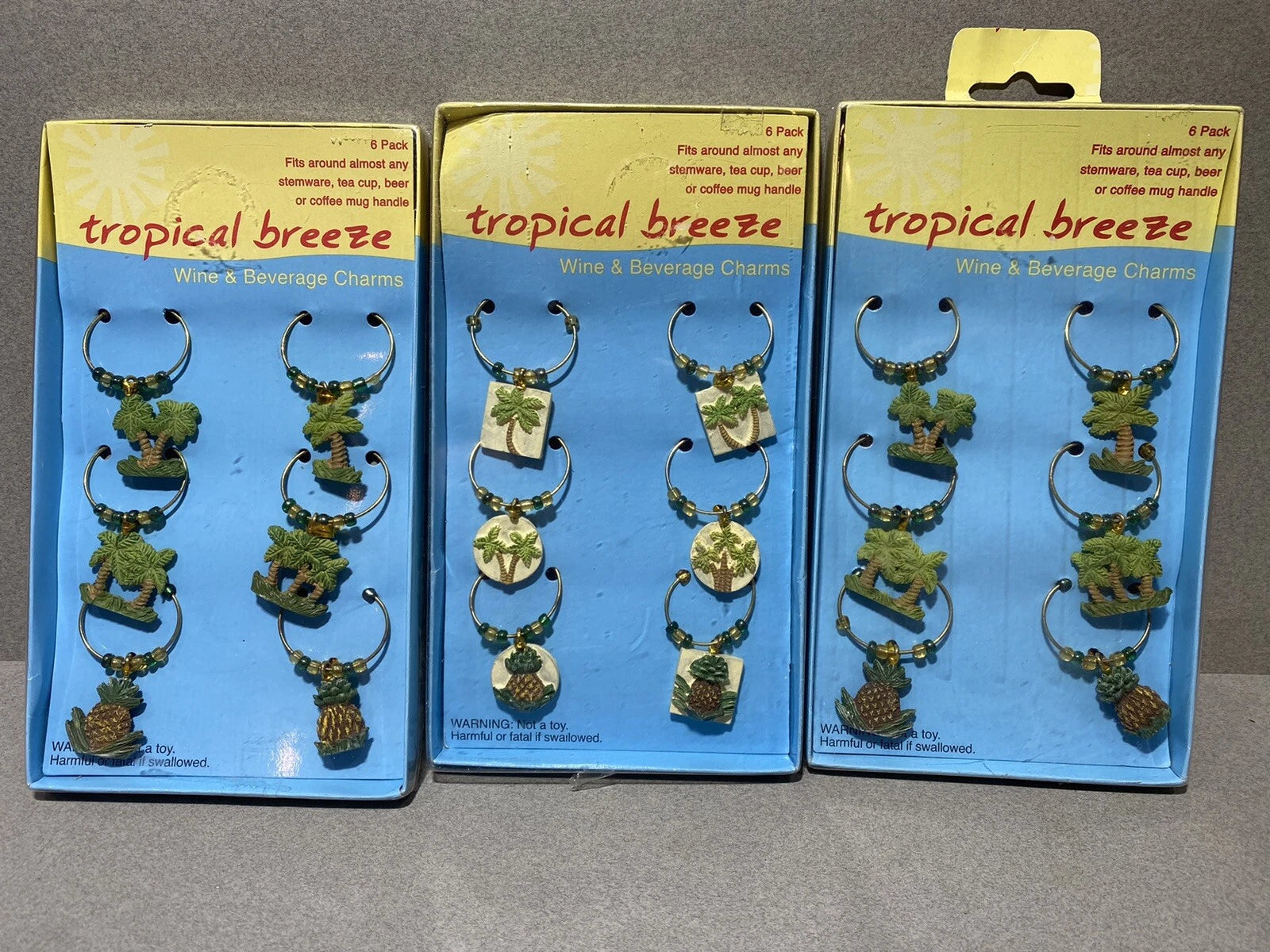 Lot of 3 Tropical Breeze Wine & Beverage Charms - NEW - | eBay