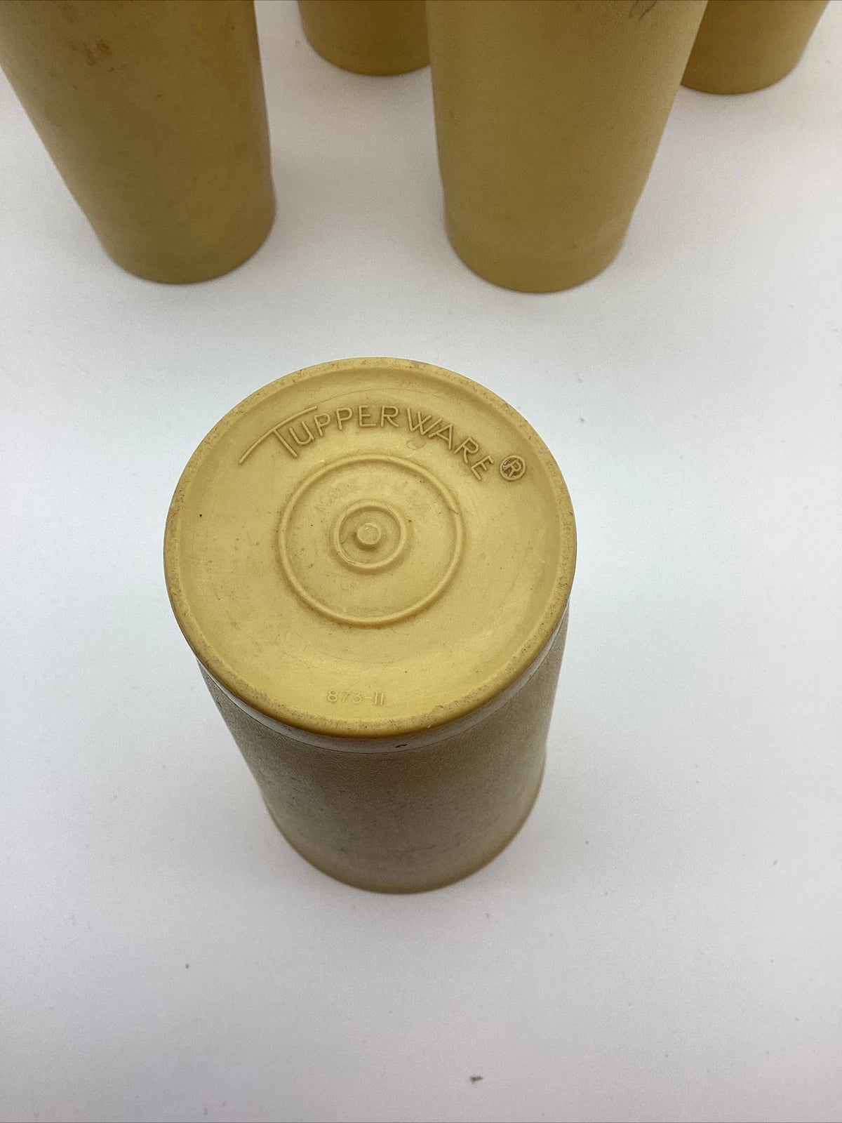 Tupperware Tumbler Cups Lot of 6 Harvest Gold 12 oz. Stackable 873-11 | eBay