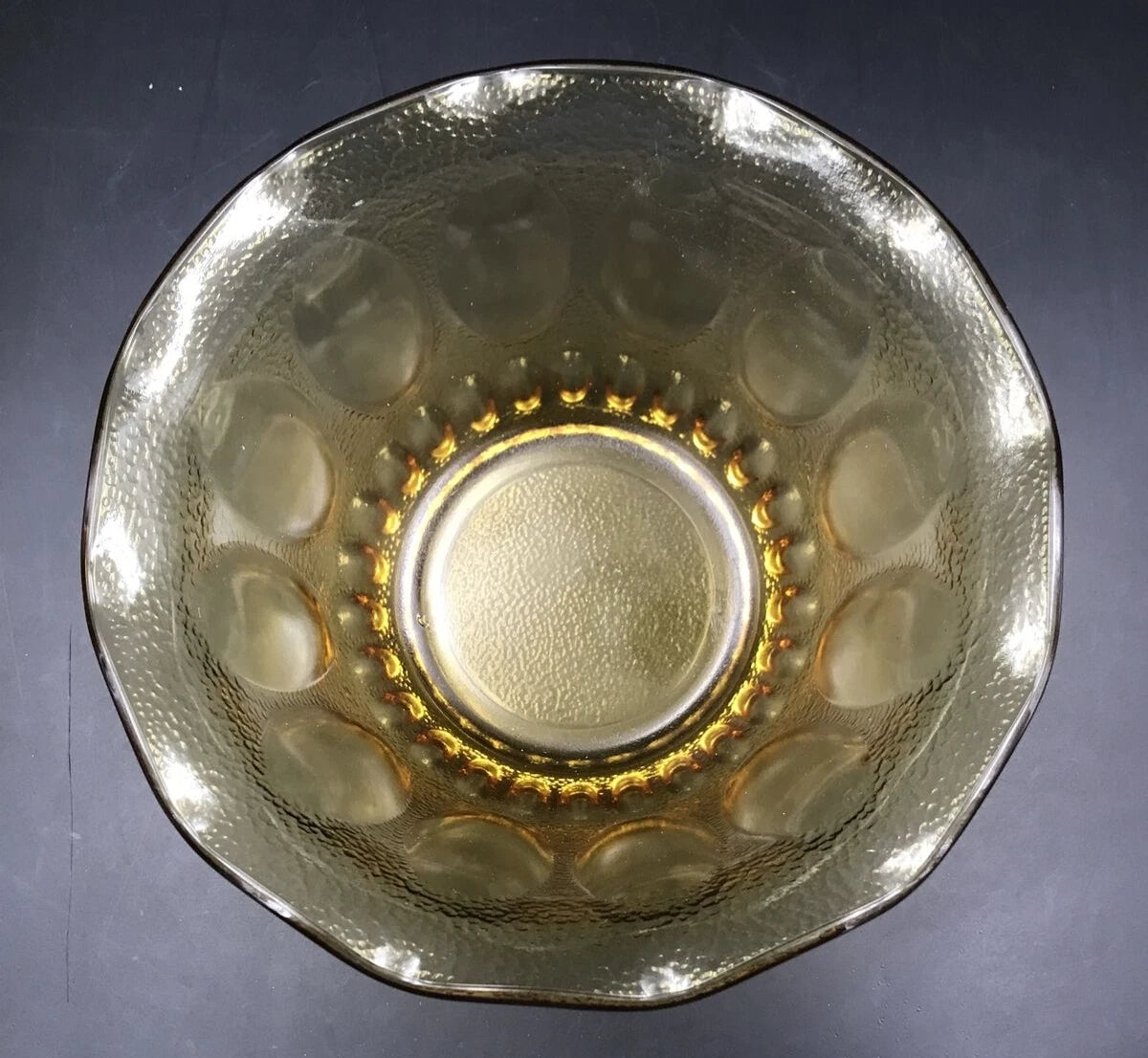 VTG 1960s Indiana Amber Glass Punch Bowl w/ 12 Cups 12 Hooks & Ladle | eBay