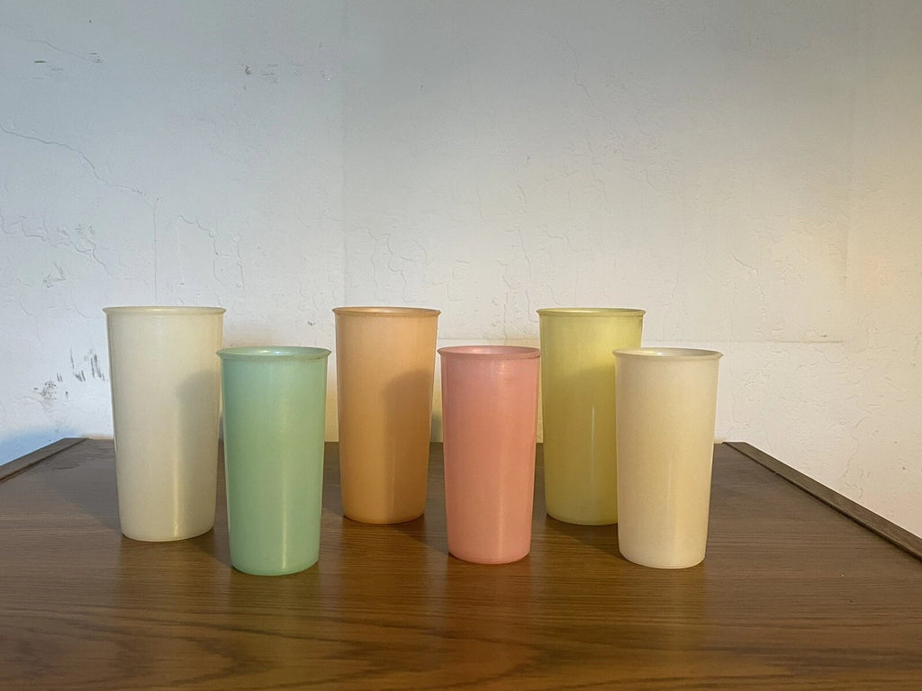 Lot Of 6 Vintage Tupperware Pastel Cups 3 Tumblers 3 Juice Cups #117 | eBay