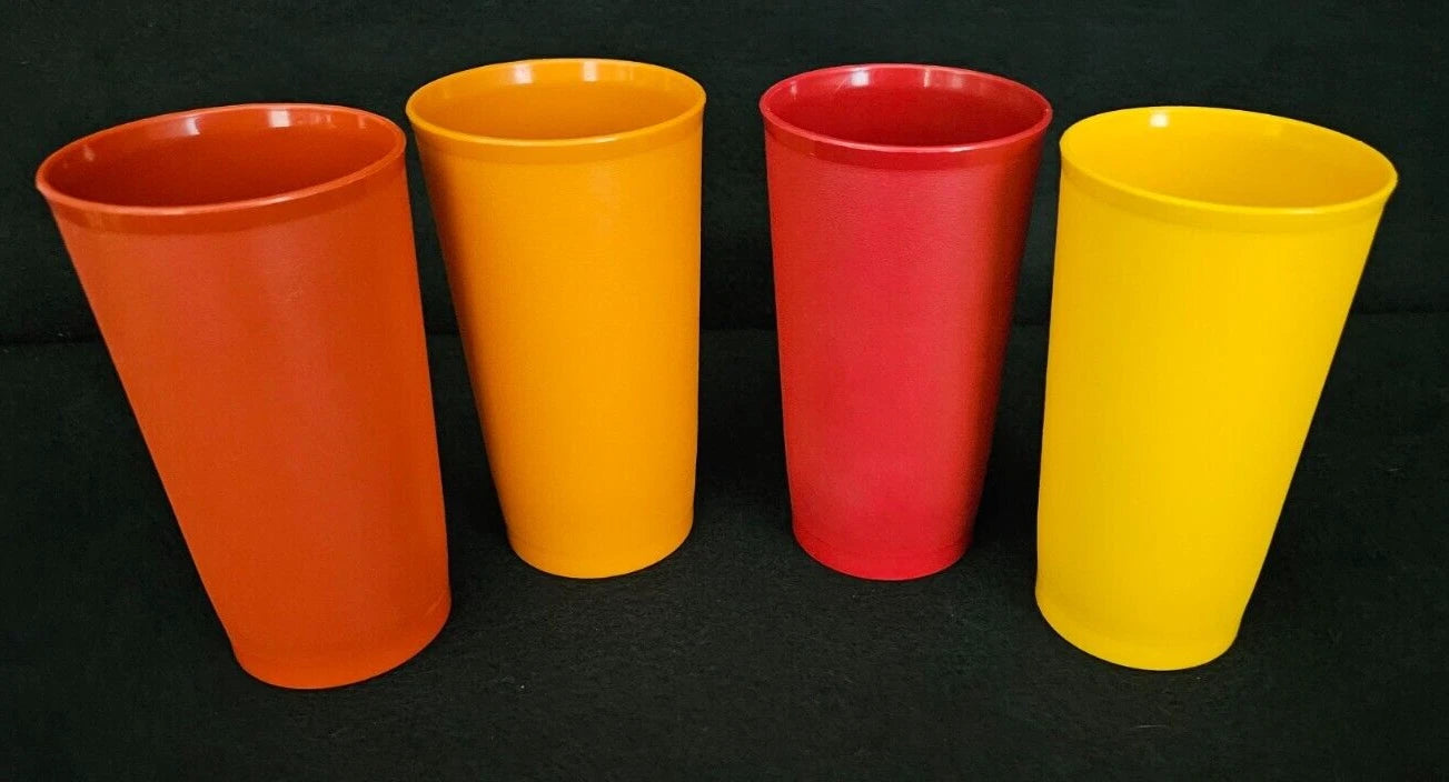 Vintage Tupperware 12 oz. Tumblers #873 Harvest Colors Set of 4 | eBay