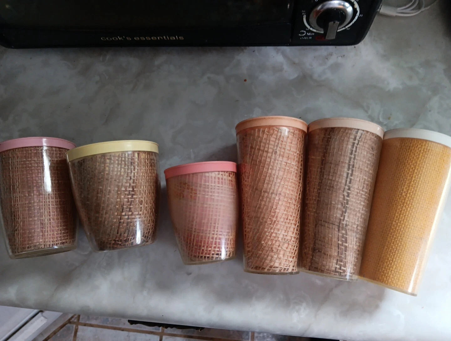 Vintage Mixed Lot Of 7 Raffiaware Plastic Insulated Drinkware | eBay