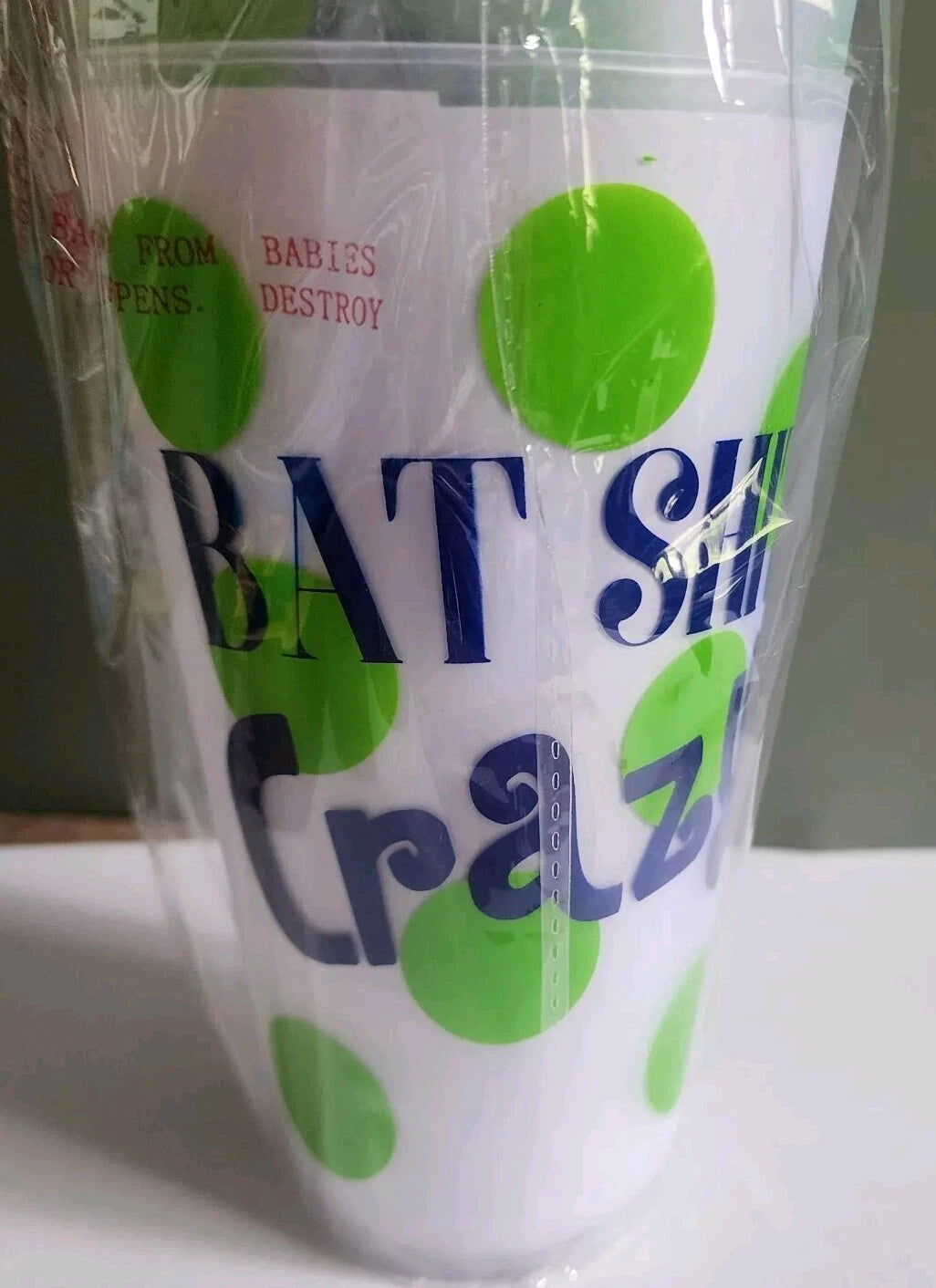 "Bat Sh*t Crazy" 20oz Reusable Tumbler Cups | eBay