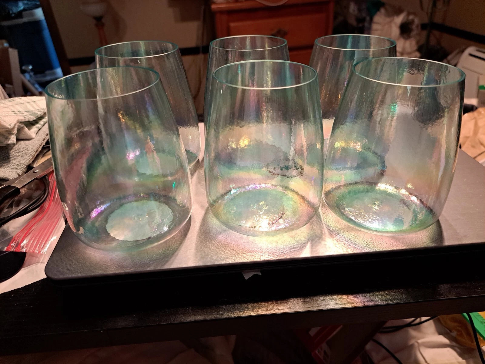 6 Better Homes & Garden Acrylonitrile stemless wine Glasses 19oz | eBay