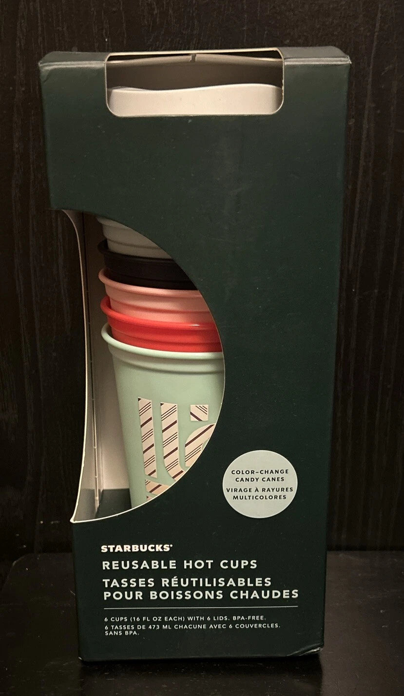 Starbucks Reusable Color Changing Hot Cups Set Of 6 Christmas Holiday 2020 | eBay