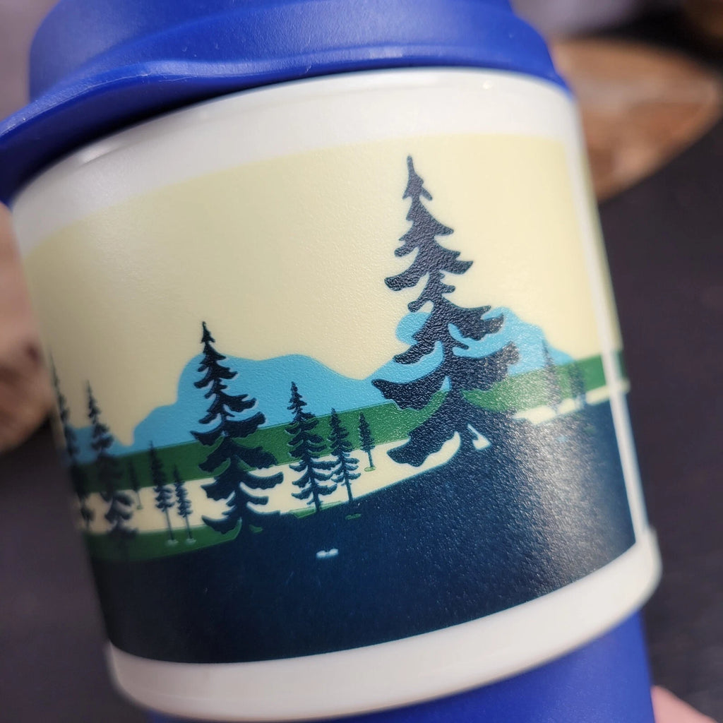 Tupperware National Park Series Woods Mountains Blue Travel Mug Cup Lid #8906A-6 | eBay