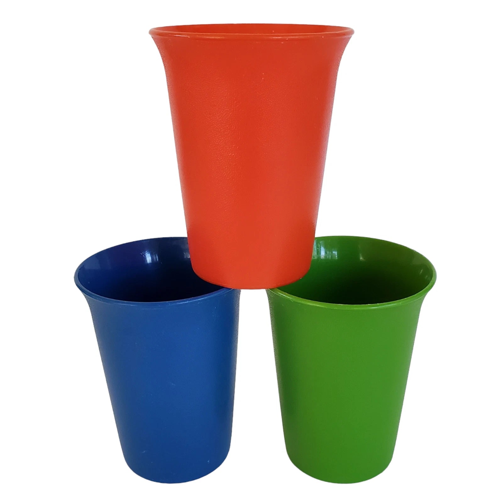 Vintage Tupperware Sippy Cups Tumbler Set of 3 #109 Green Blue Red (No Lids) | eBay