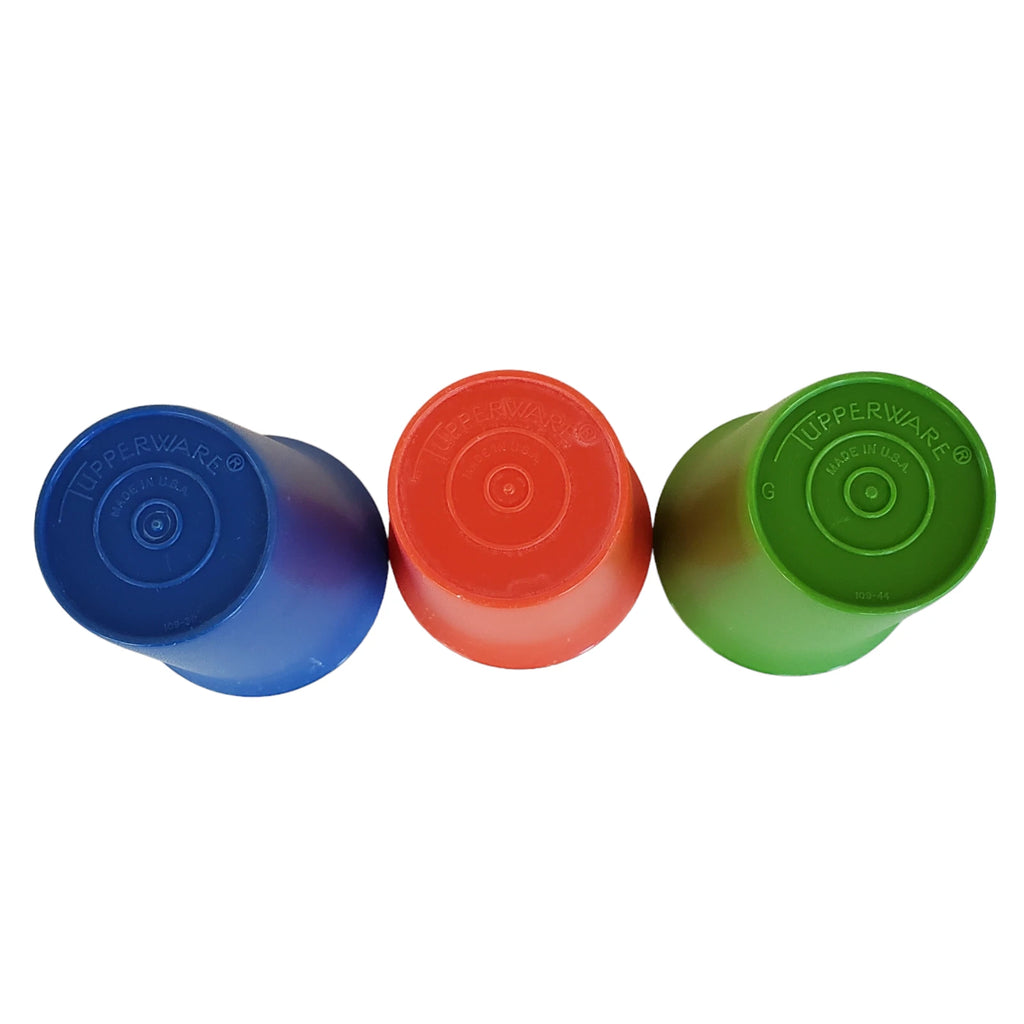 Vintage Tupperware Sippy Cups Tumbler Set of 3 #109 Green Blue Red (No Lids) | eBay
