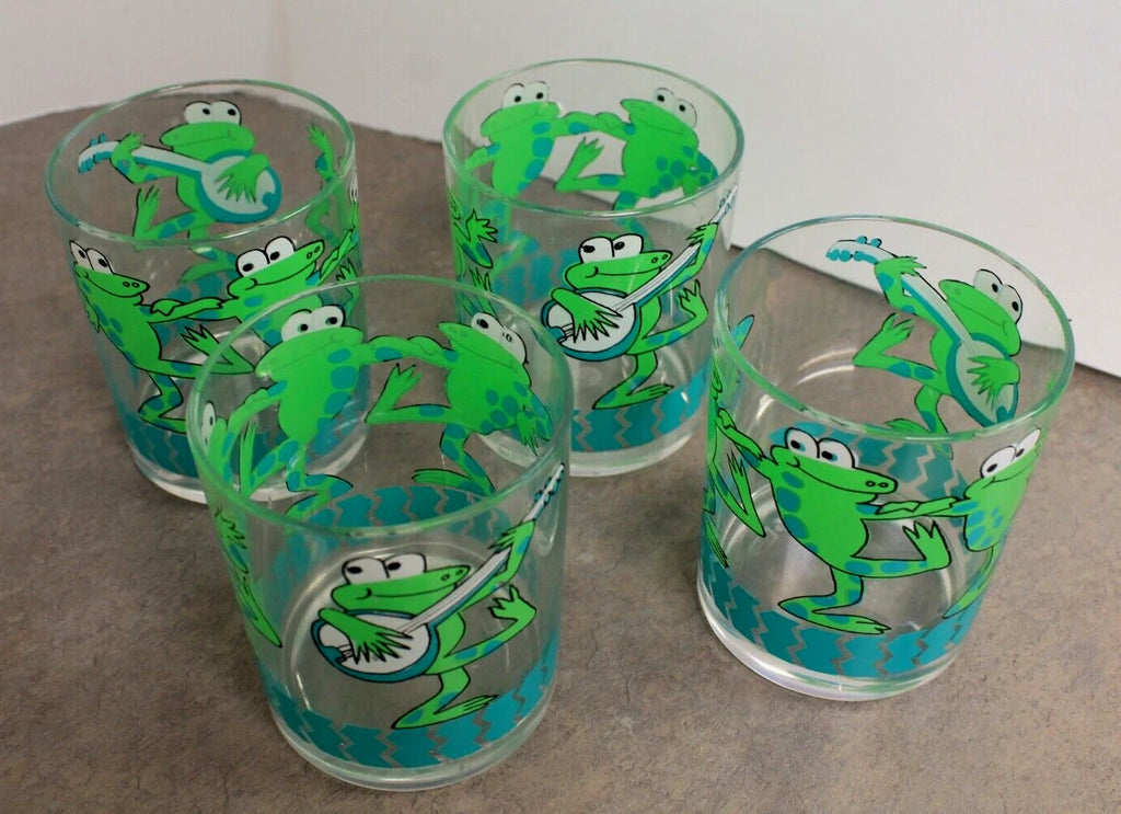 Vintage HJ Stotter Frog Acrylic Tray w/ 6 Tumblers, 4 Cups | eBay