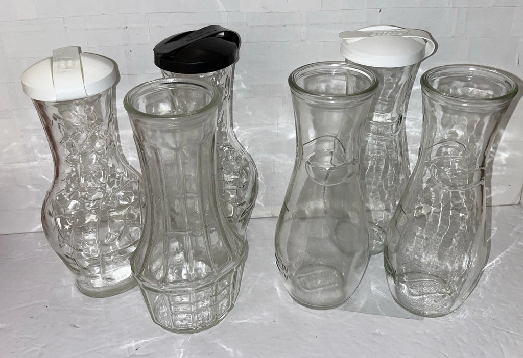 Lot of 6 Vintage Good Seasons Cruet Salad Dressing Bottle 3 w/Lids White Black | eBay