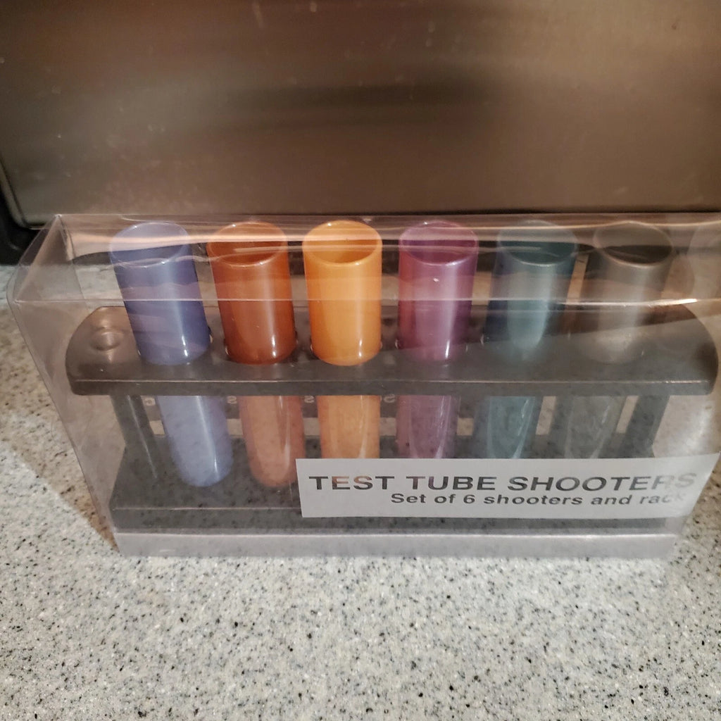Test Tube Shooters Set Of 6 Shooters And Rack Unused Free Ship U.s | eBay