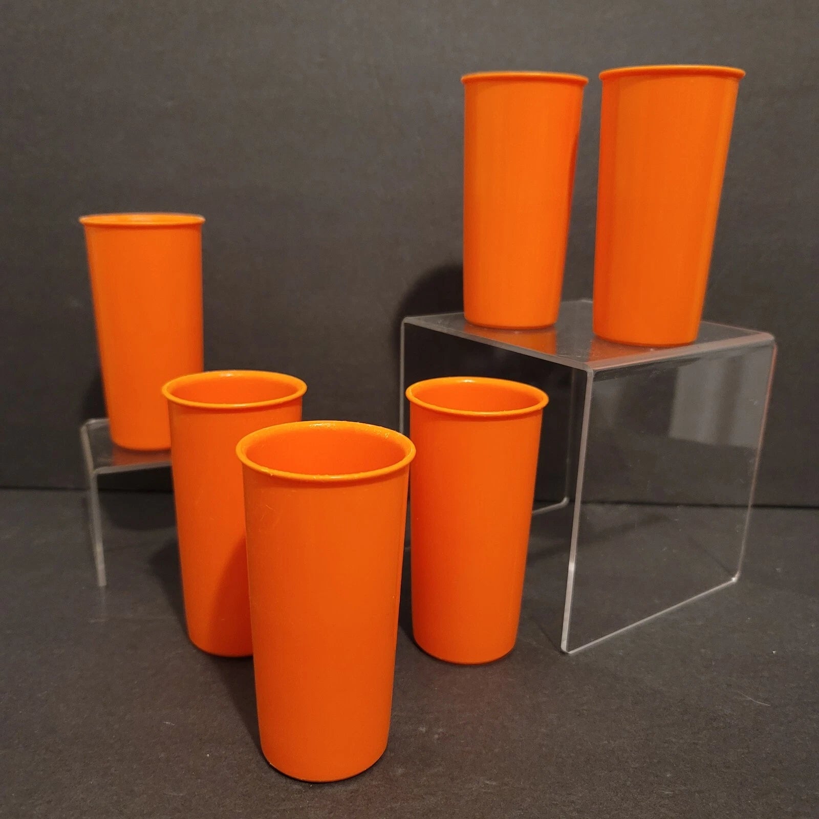 Vtg Tupperware 6 oz. Kids Juice Cups Tumblers #117-30 Set Of 6 Harvest Orange | eBay