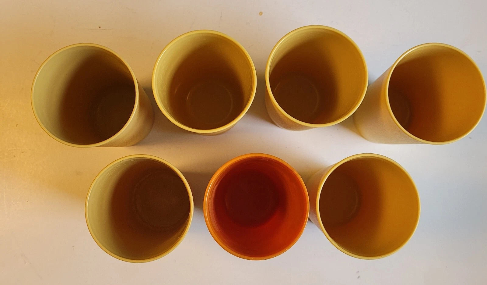 Tupperware Vintage Cups 873 "G" Series 7 Total = 6 Yellow 1 Orange 12 ounces | eBay