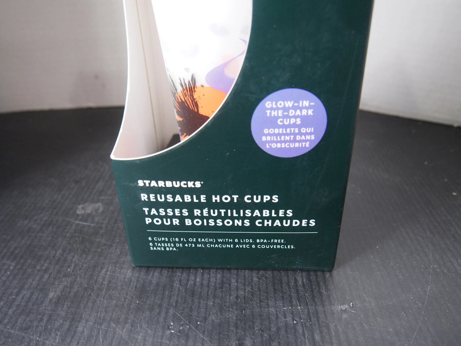 NIB Starbucks Halloween 2022 Set Of 6 Reusable Glow In The Dark Hot Cups Limited | eBay