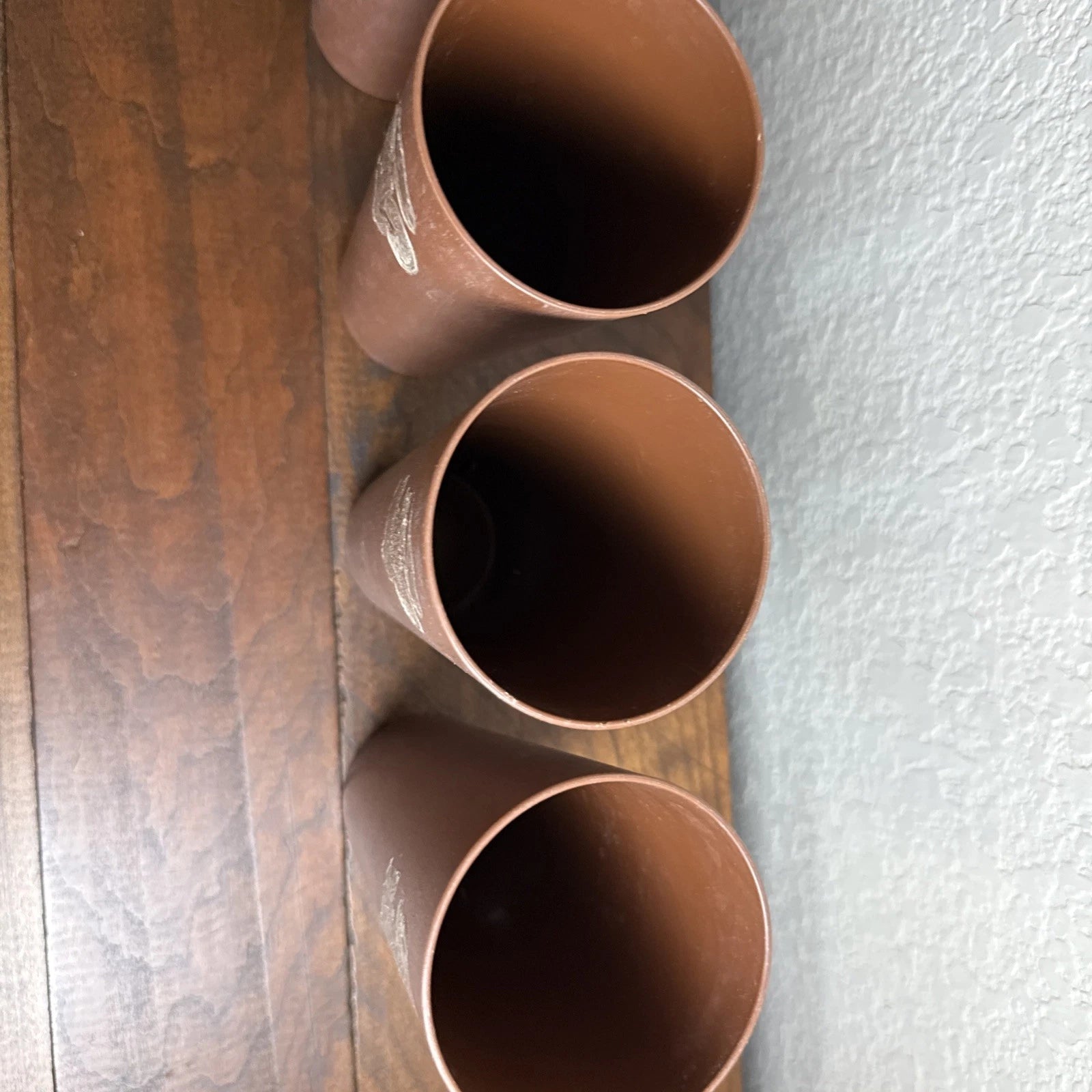 Vintage NASCO 1970s Gold Mushrooms Brown Plastic Cups 6 | eBay