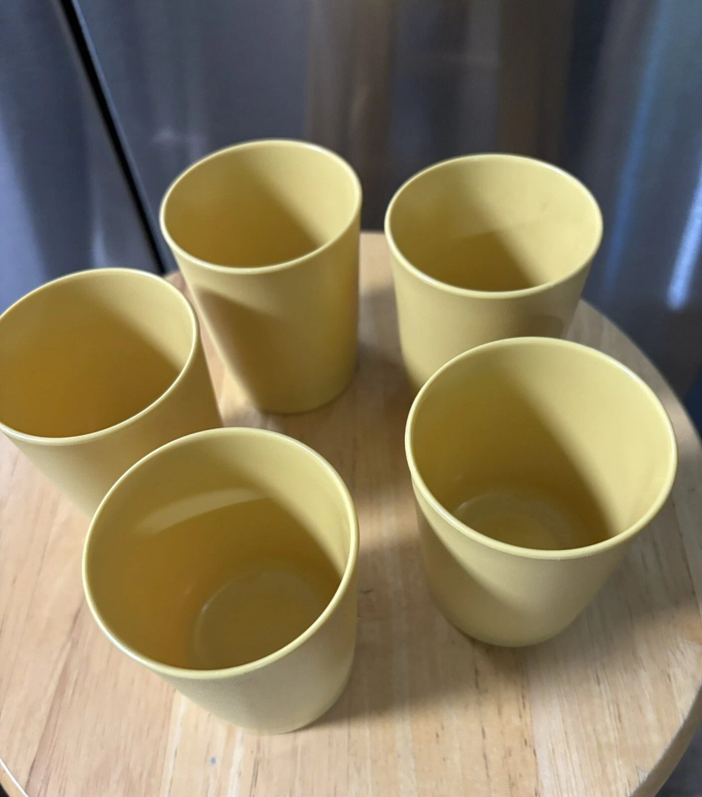 5 Vintage Harvest Gold Tan TUPPERWARE 6 oz Tumblers Cups #1251 no Lids | eBay