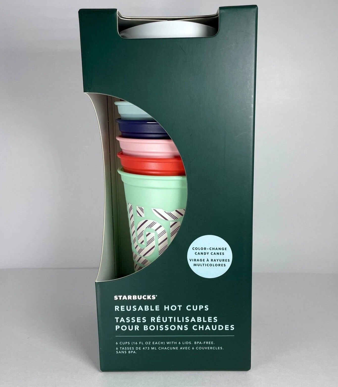 STARBUCKS Reusable Color Changing Hot Cups CHRISTMAS HOLIDAY 2020 6 Pack | eBay