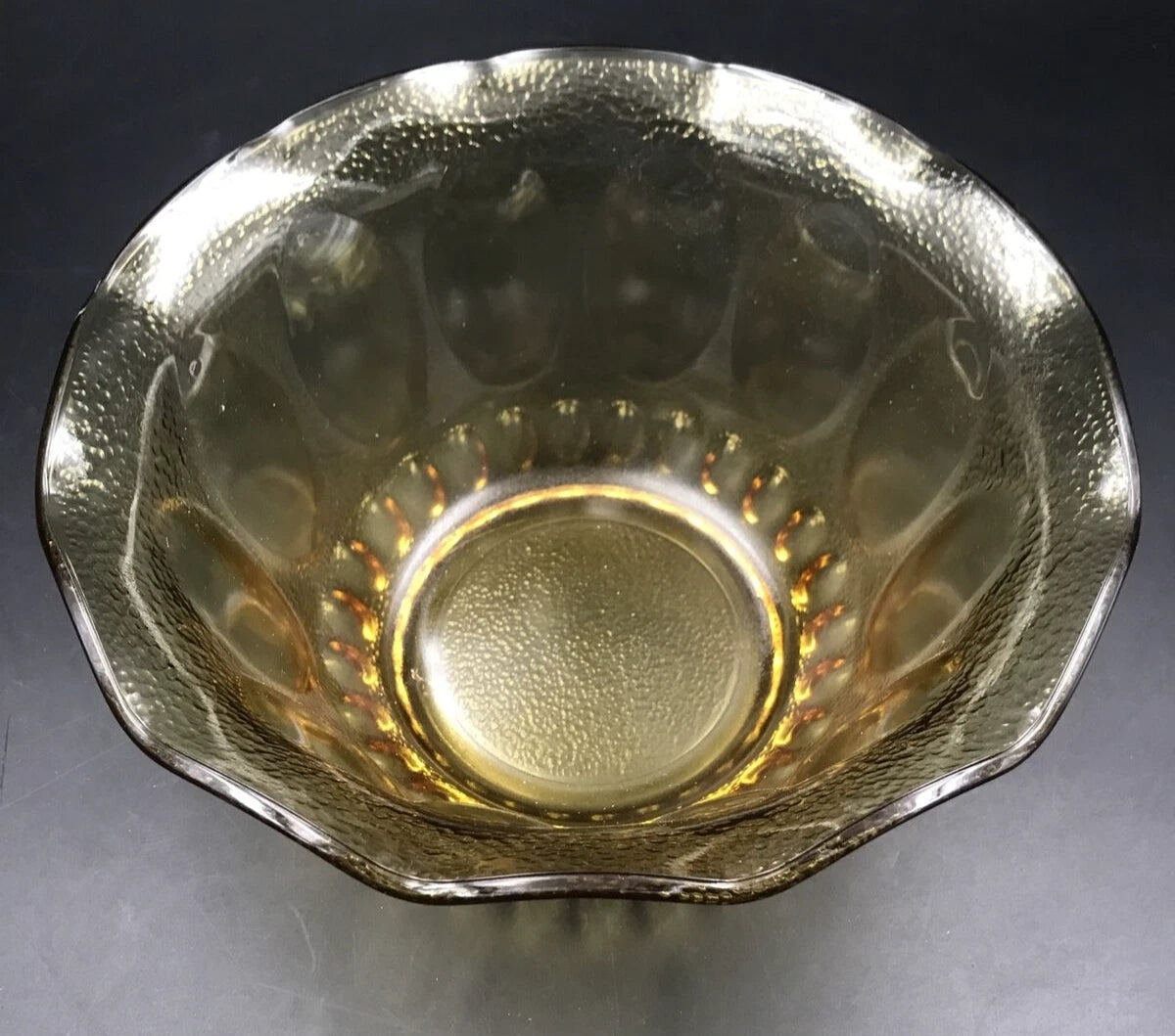 VTG 1960s Indiana Amber Glass Punch Bowl w/ 12 Cups 12 Hooks & Ladle | eBay