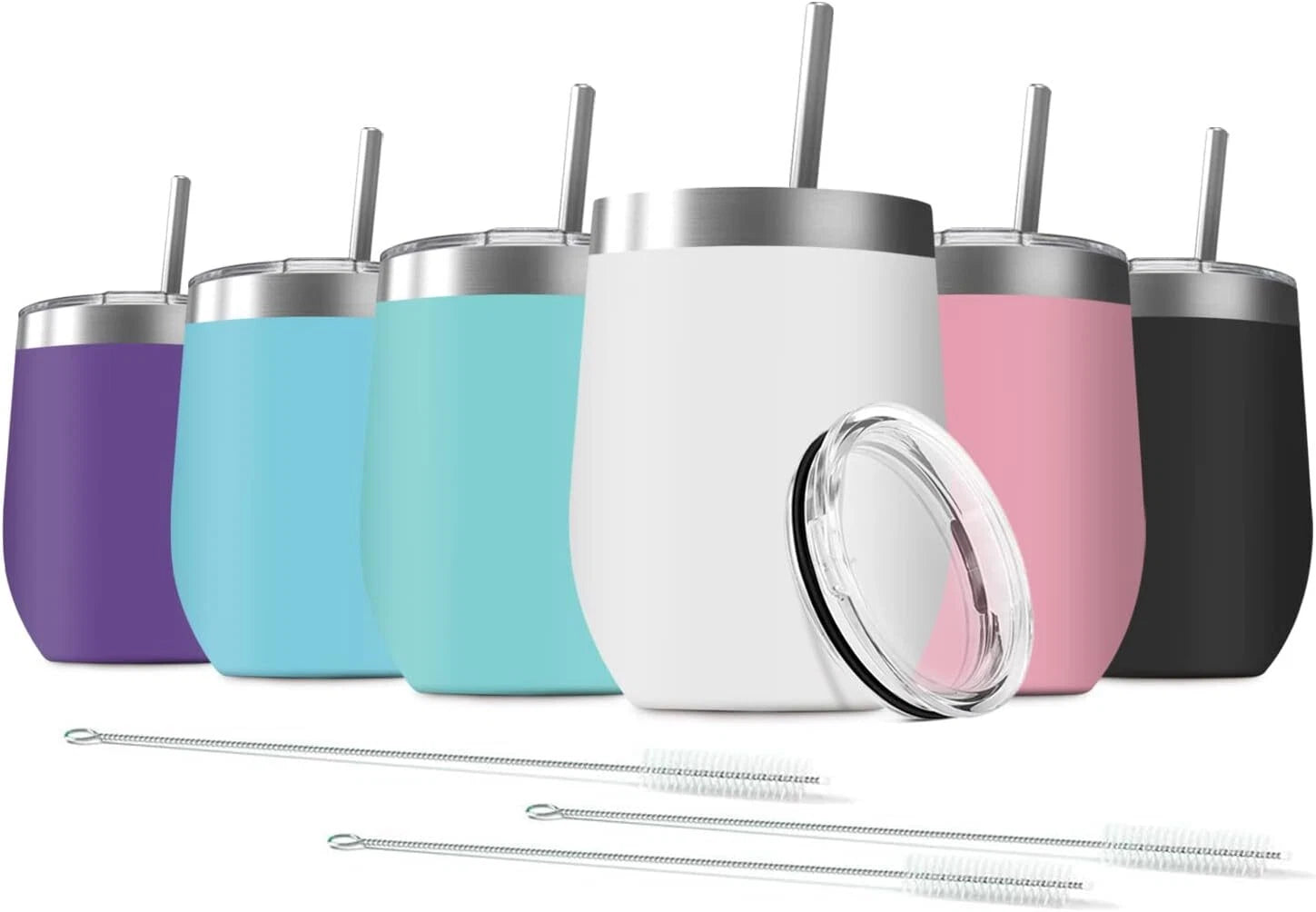 6 Pack 12 oz Stainless Steel Wine 6 Count (Pack of 1), Assorted Colors | eBay