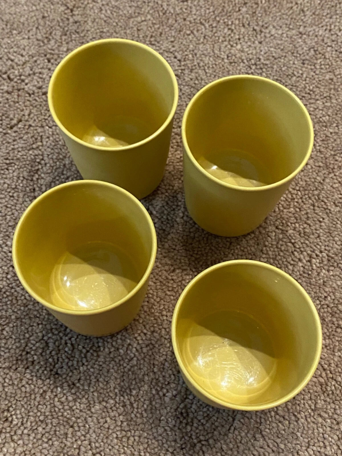 Vintage Tupperware Harvest Gold 6 oz Tumblers Cups F stamp 1251-15 Set of 4 | eBay