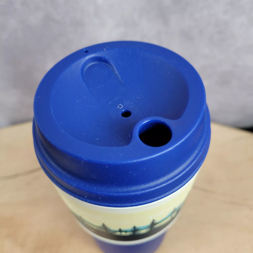 Tupperware National Park Series Woods Mountains Blue Travel Mug Cup Lid #8906A-6 | eBay