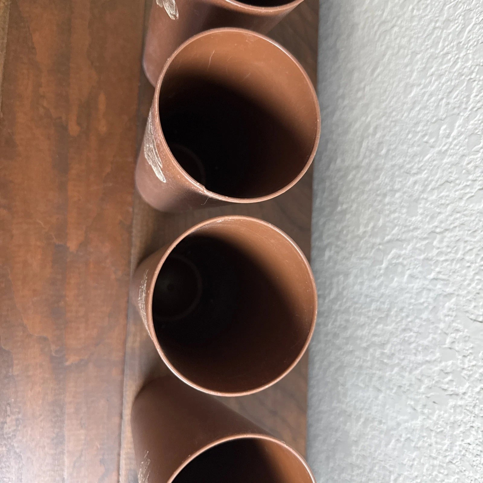Vintage NASCO 1970s Gold Mushrooms Brown Plastic Cups 6 | eBay