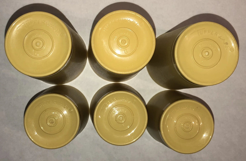 Vintage Tupperware Harvest Gold Tumblers Set of 6 - #1251 and #873 | eBay