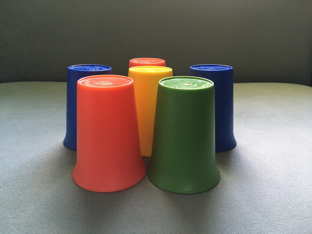 Vintage Tupperware Kids Bell Tumblers Nesting Juice Cups #109 Lot of 6 | eBay