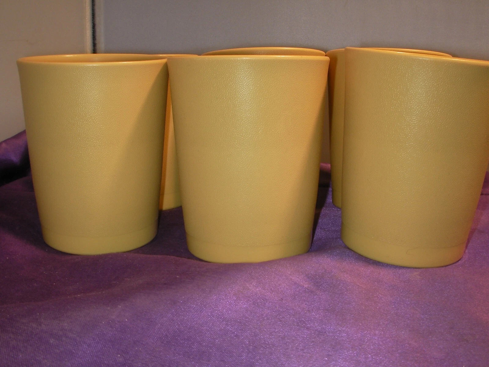 Vintage Tupperware Harvest Yellow Stackable Tumbler 6 oz Cups #1251-13 Set Of 6 | eBay