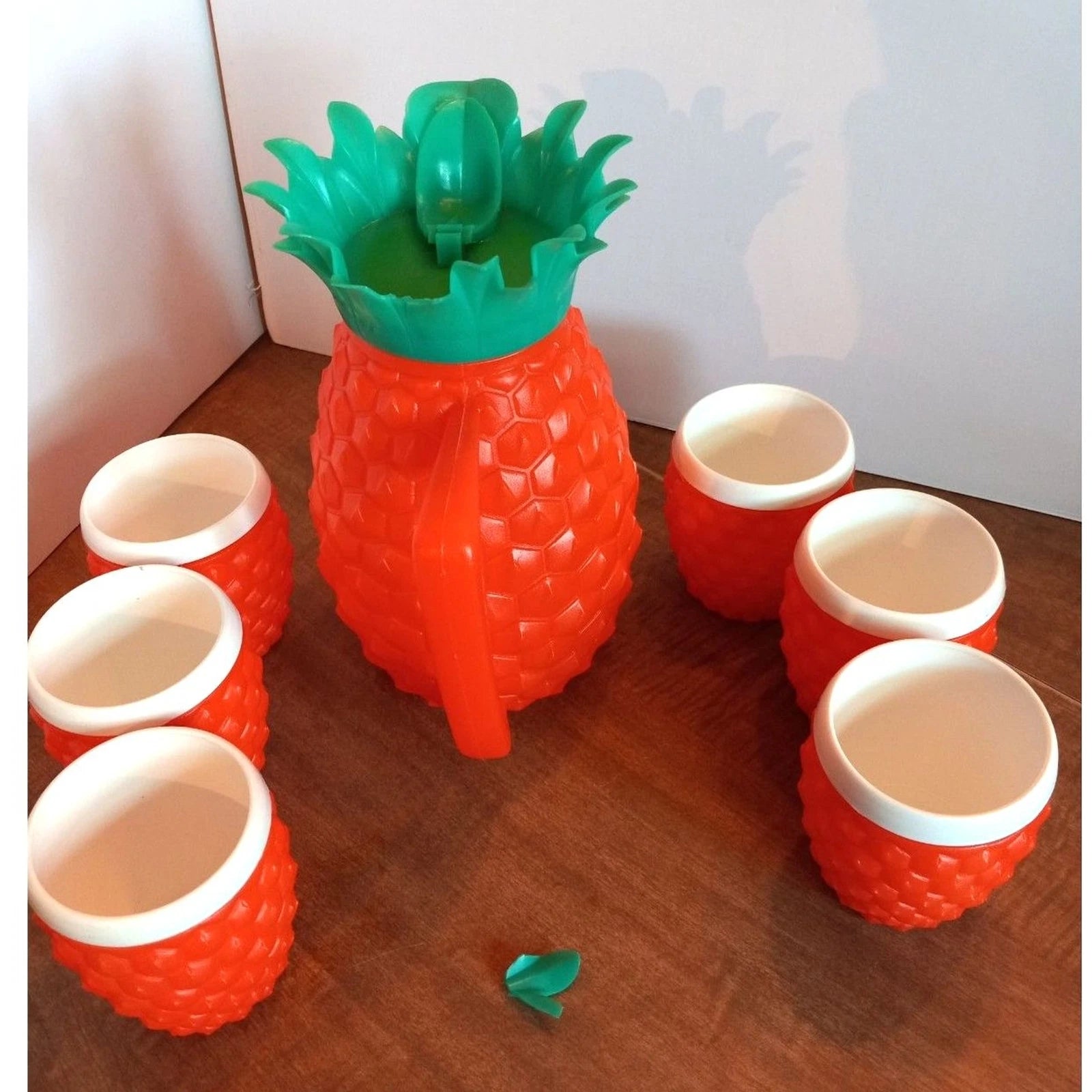 Vintage 1970s Minerware Pineapple Pitcher Set Blow Mold COMPLETE BUT WITH DAMAGE | eBay
