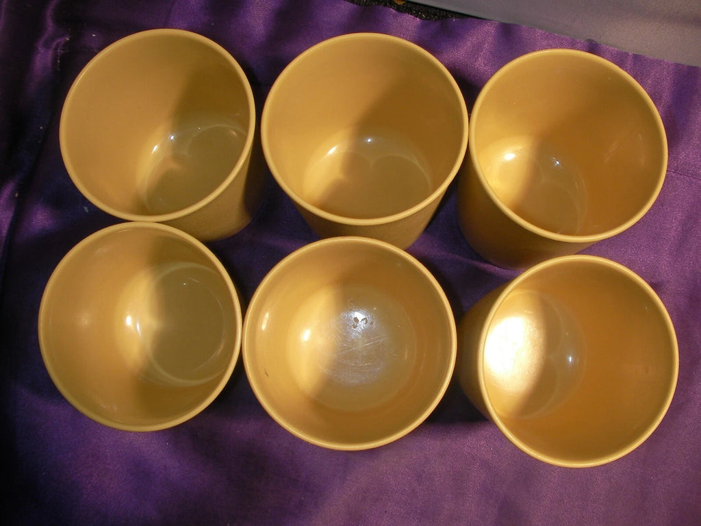 Vintage Tupperware Harvest Yellow Stackable Tumbler 6 oz Cups #1251-13 Set Of 6 | eBay