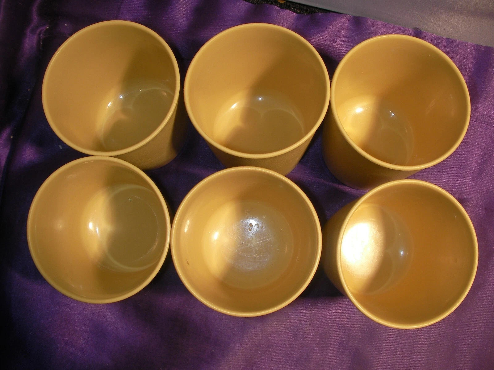 Vintage Tupperware Harvest Yellow Stackable Tumbler 6 oz Cups #1251-13 Set Of 6 | eBay