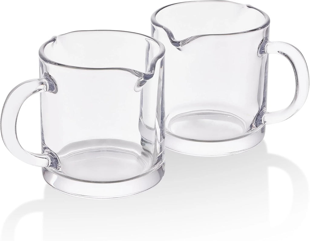 Ackers Espresso Cups Set of 2, 4 OZ Double Spouts Cups, Milk Cup with Handle, Cl | eBay