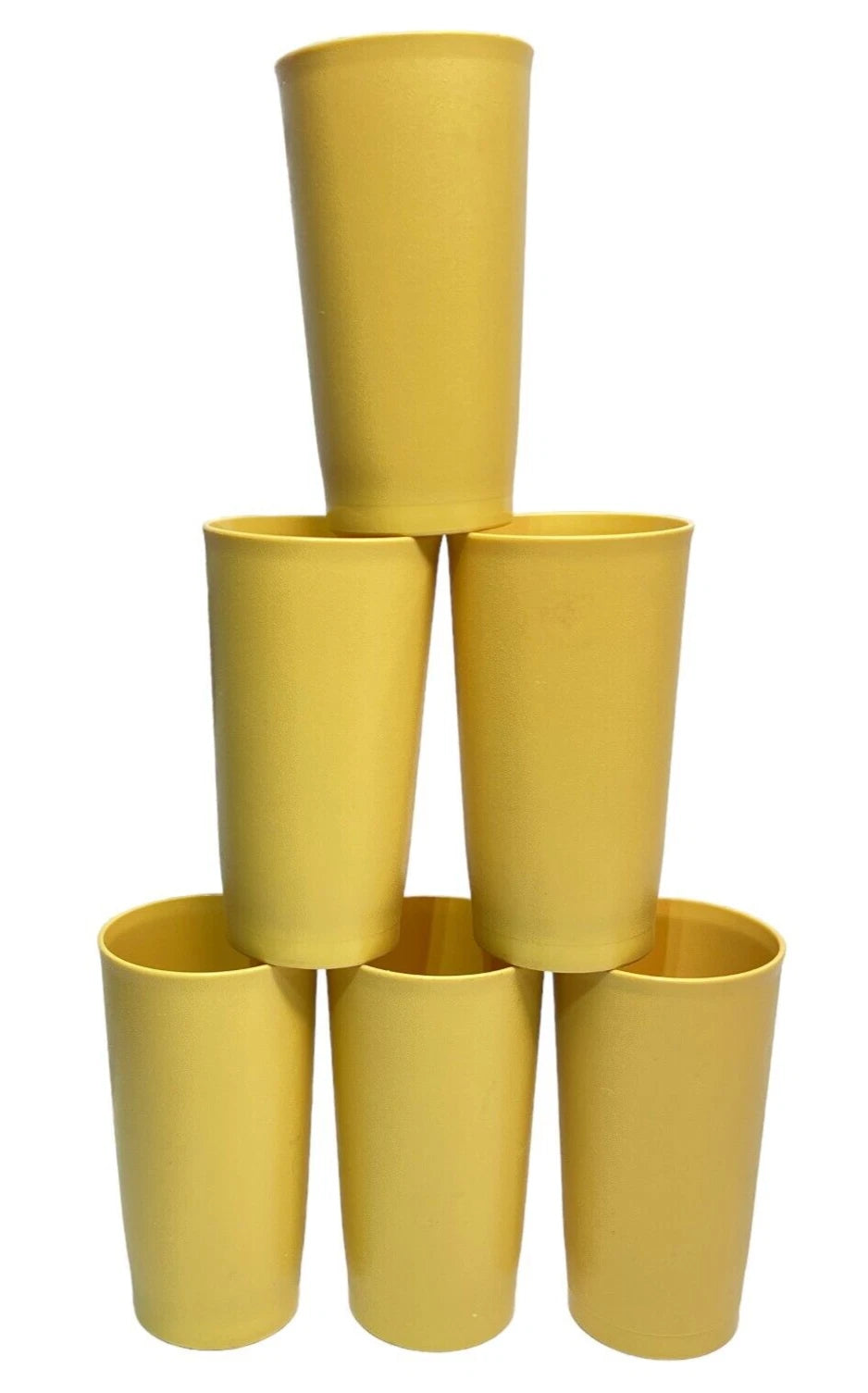 Lot of 6 Vintage Tupperware #873 Stackable Drinkware Tumblers Harvest Gold | eBay