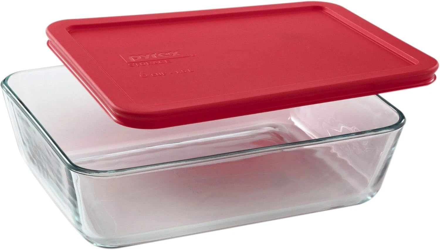 Set of 4 PYREX 6-Cup Rectangular Glass Storage Containers with BPA-Free Lids | eBay