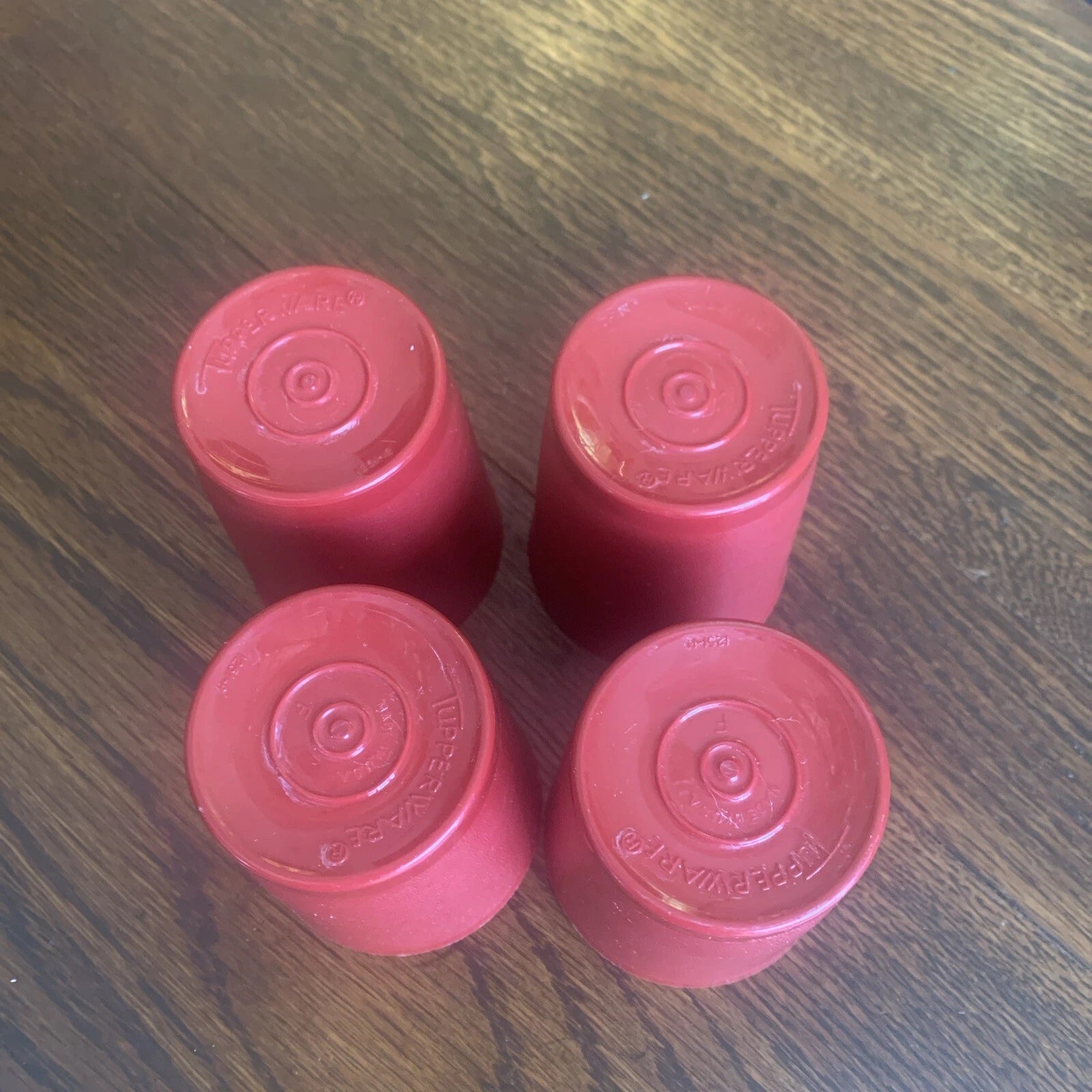 Vintage Tupperware 1251 Red Tumbler Cup Set Of 4 Made In USA | eBay