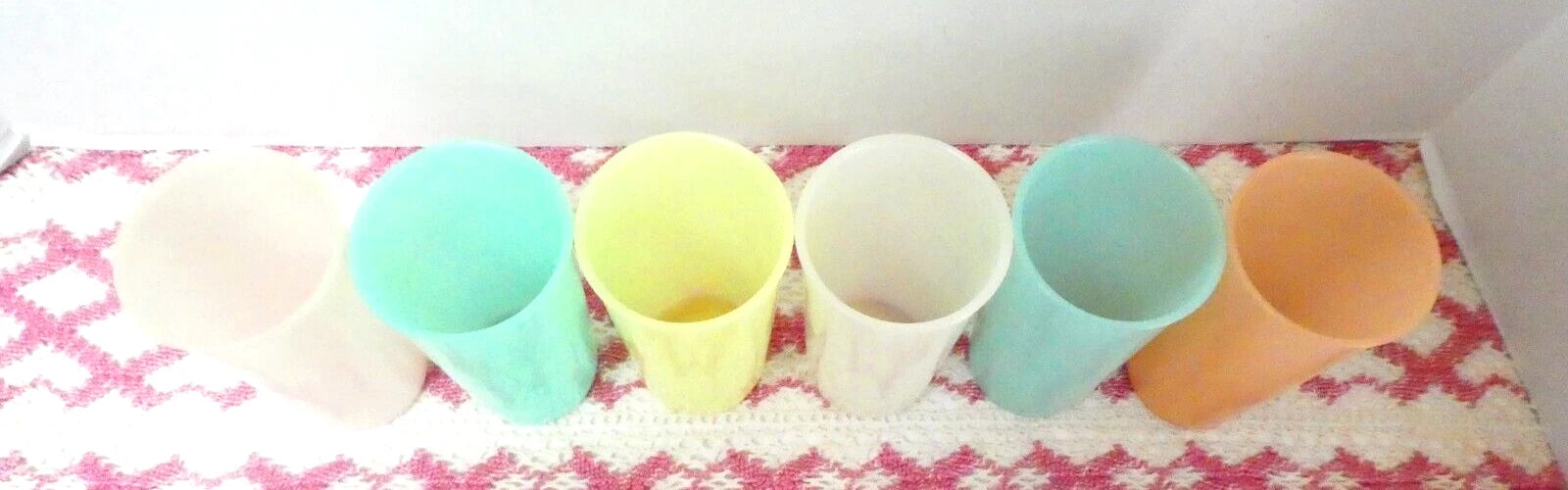 Vintage (6) Tupperware Pastel Tumblers 10 oz. #116 5" Tall | eBay