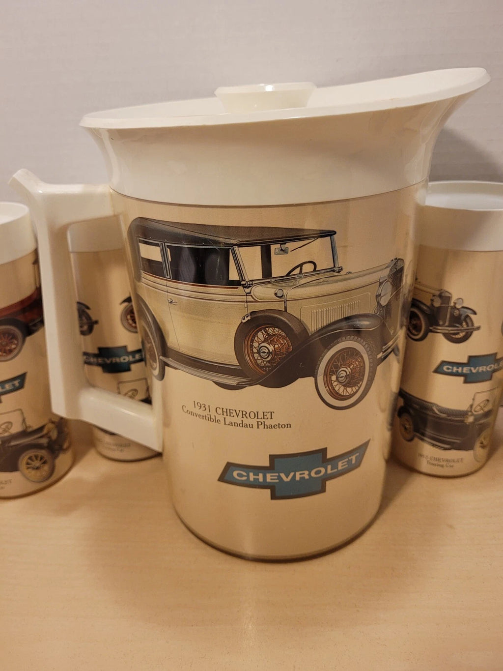 Vintage West Bend Thermo-Serv CHEVROLET Pitcher & 6 Tumblers Set | eBay