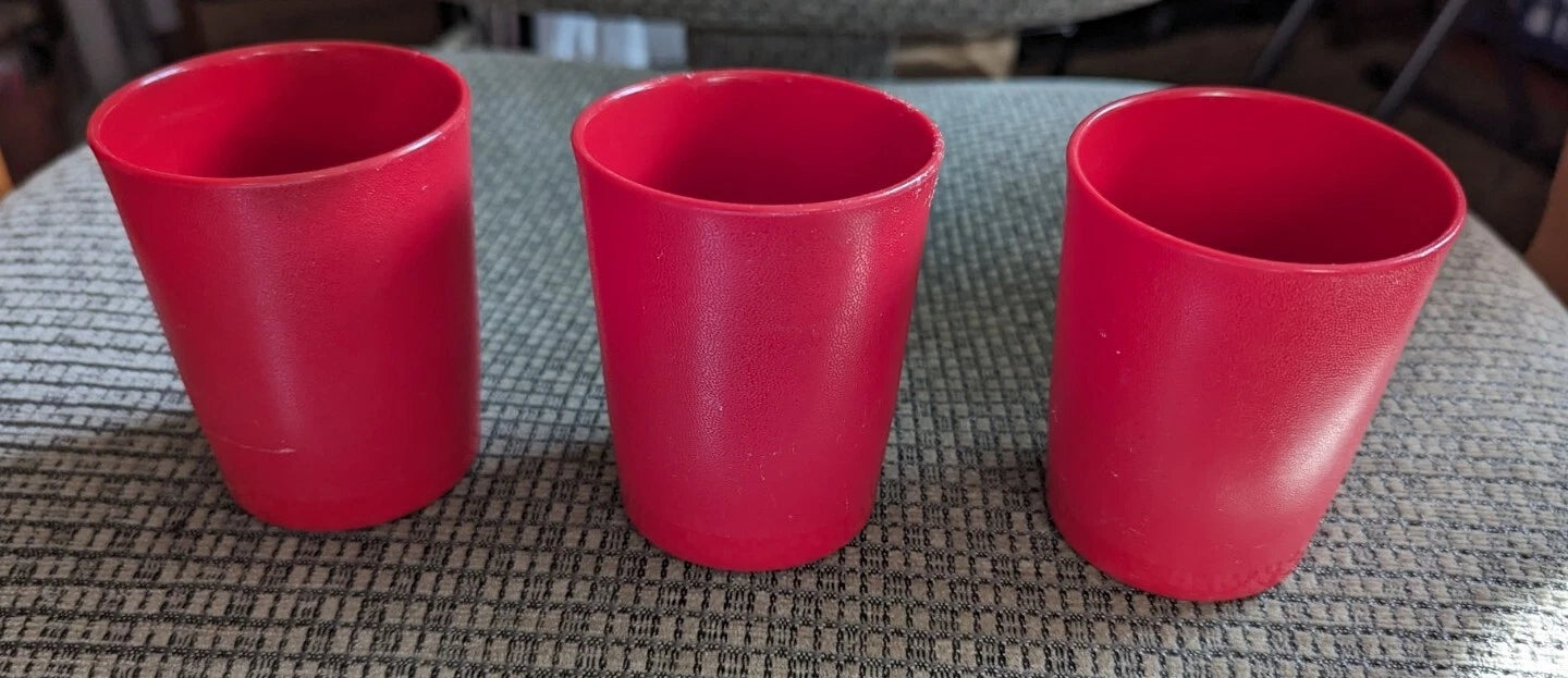 VINTAGE TUPPERWARE Red 6 oz. Juice Tumbler's/ # 1251/ 3.5"Tall | eBay