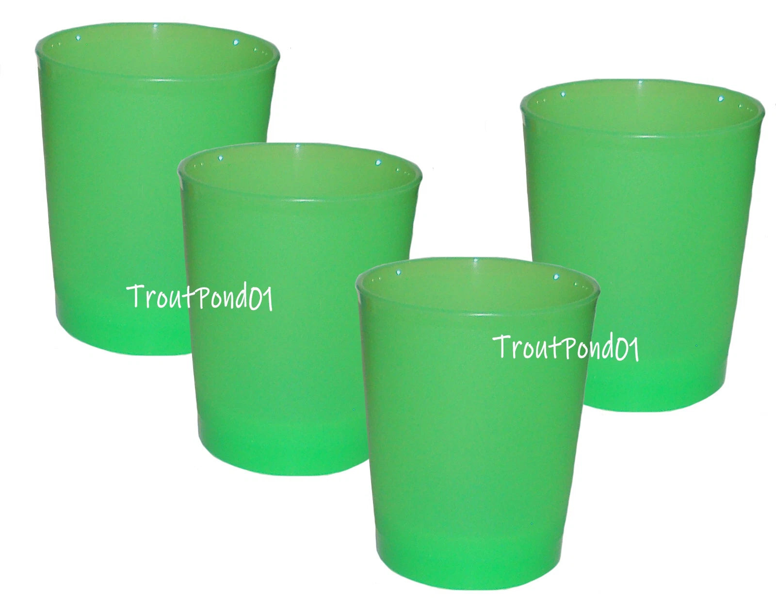 Tupperware Tumblers Small 6oz Cups Vtg Style Textured Weighted Bottom Lids Green | eBay