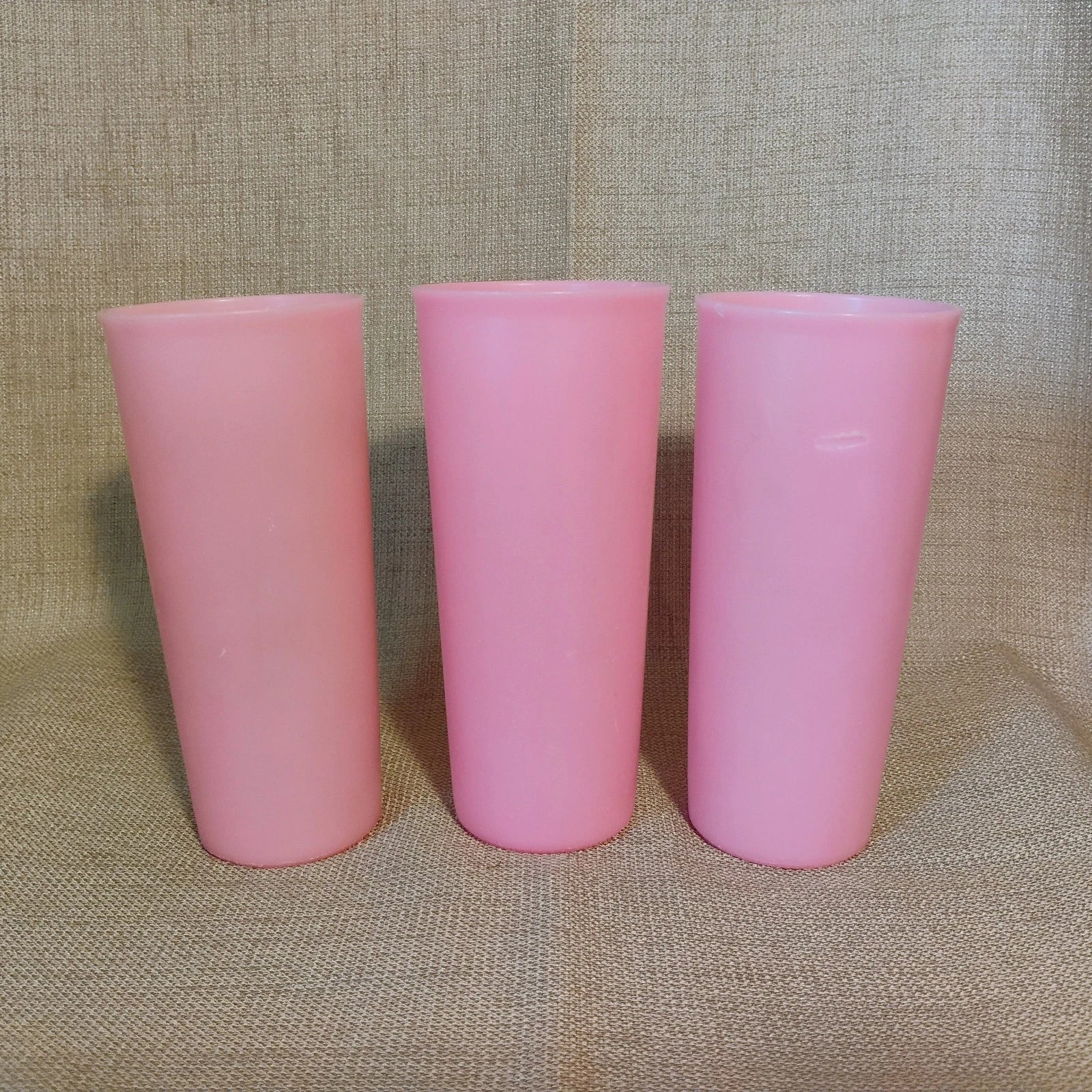 3 1970's Vintage Tupperware pink pastel tumblers 16 oz 107-17 & 107-19 cups | eBay