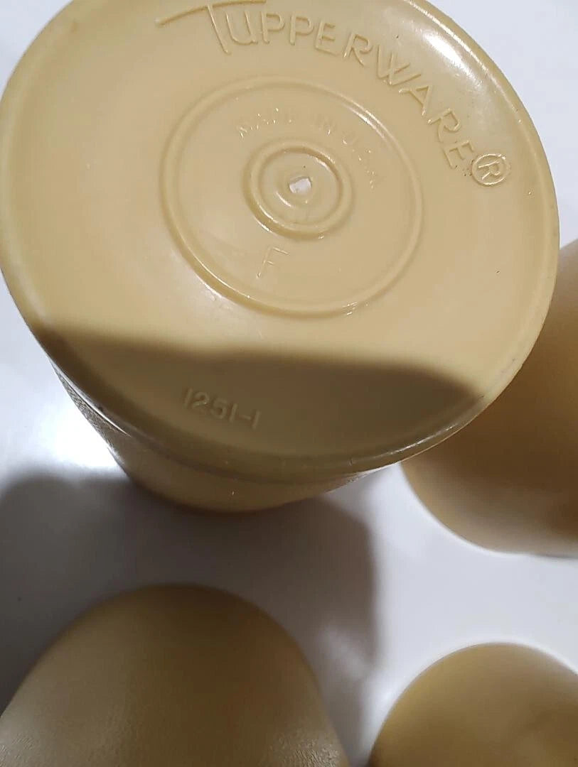 Tupperware Vintage Set of 6 Juice Cups Tumblers Harvest Gold 1251-32 | eBay