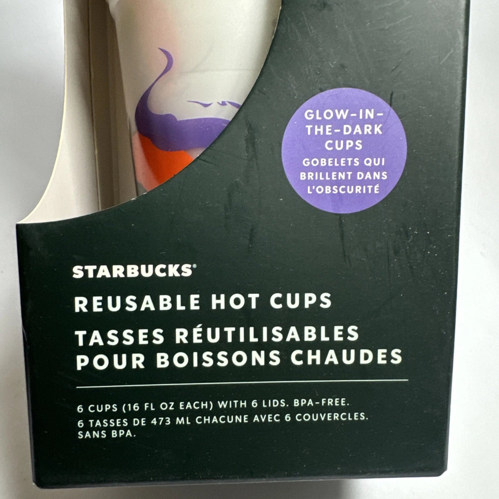 Starbucks Halloween 2022 Glow in the Dark Reusable Hot Cups 16oz 6 Pack Rare New | eBay