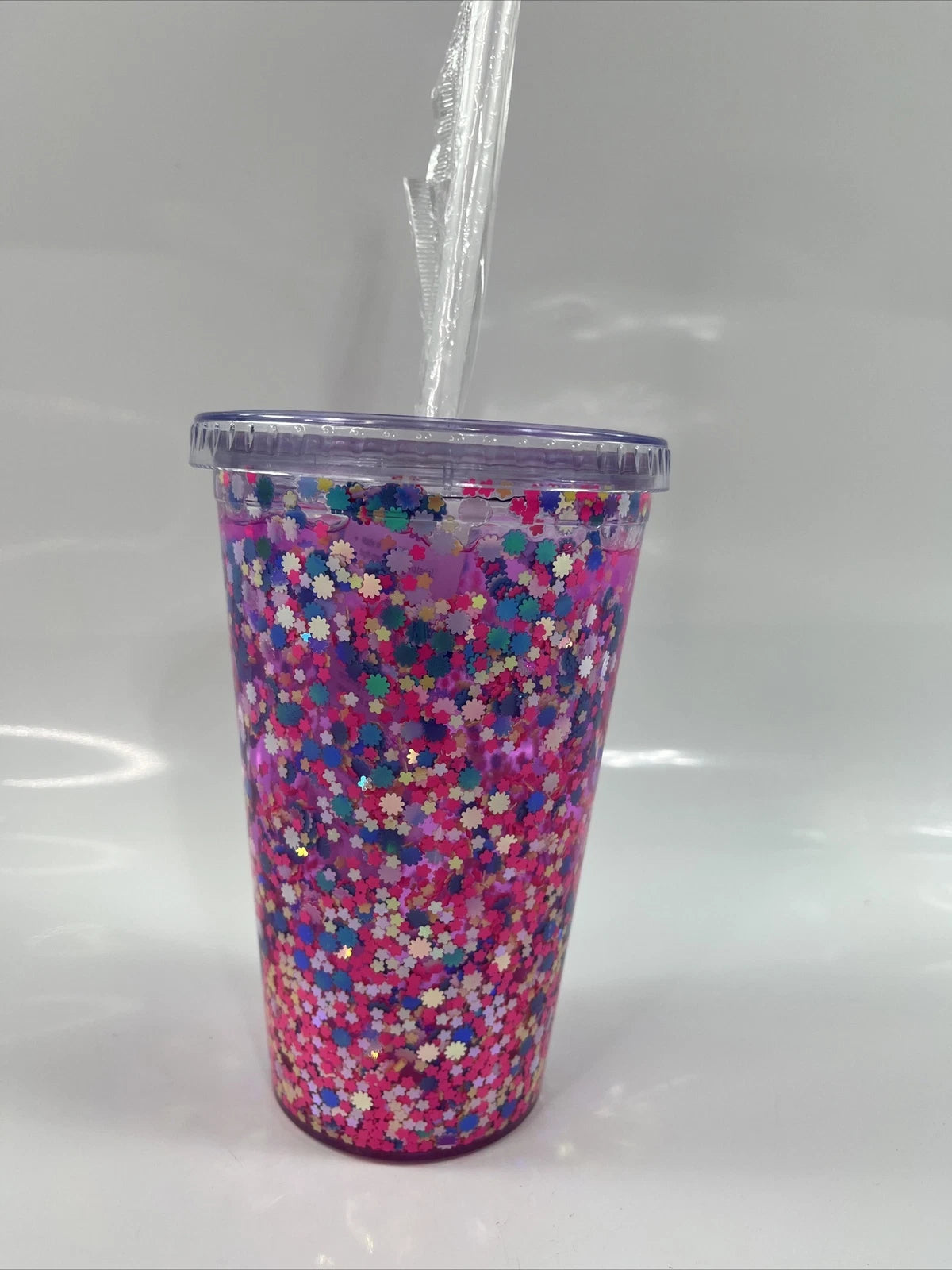 Handcrafted 16oz Acrylic Snow Globe Tumbler Pink | eBay