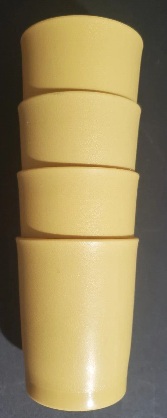 Tupperware 6 oz. Kids' Juice Cups Tumblers #1251 Set of 4 VTG Gold Yellow | eBay